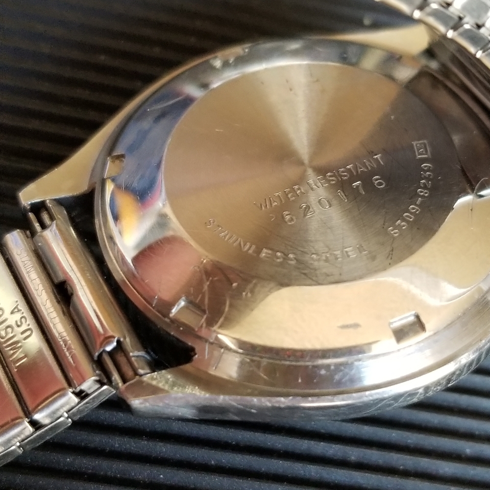 Vintage Cool Seiko Automatic 17 Jewels 6309 8239 A2 Men's Day Date Watch - Picture 5 of 12